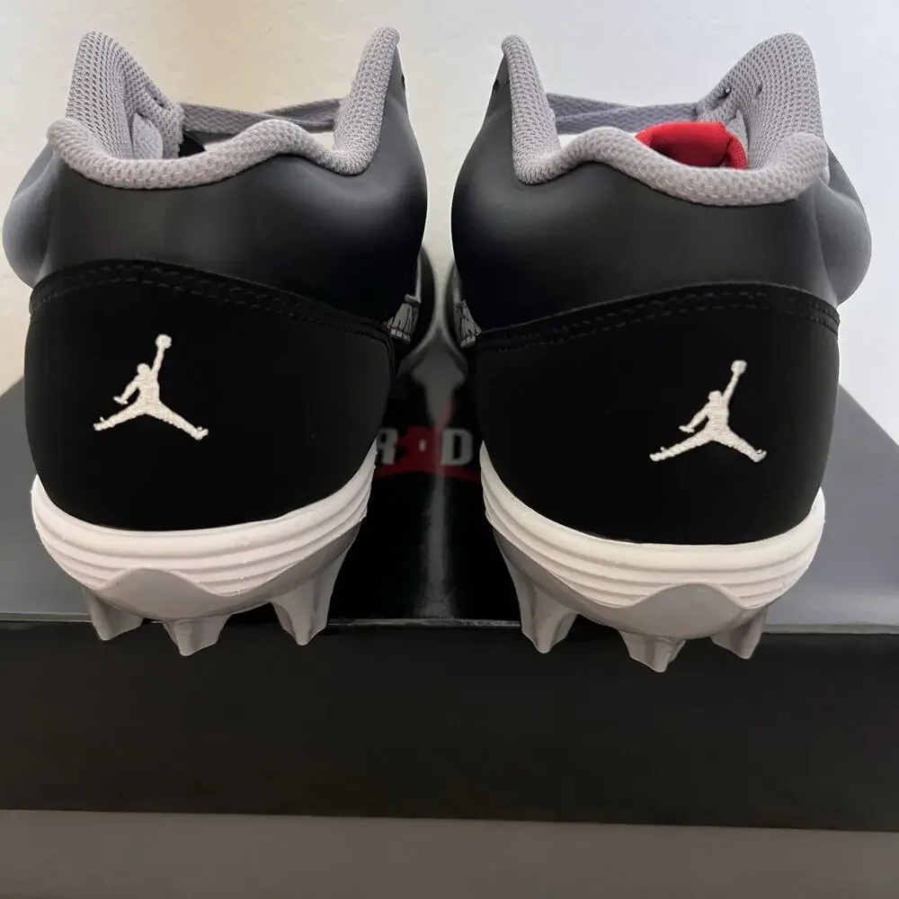 Nike Air Jordan Stadium 90 Low TD Black Cement Football HQ0210-060 Men’s Size 10